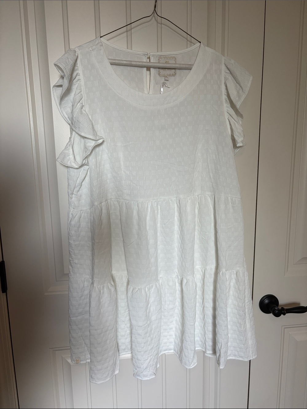 Simply Southern White Ruffle Sleeve Tiered Dress
